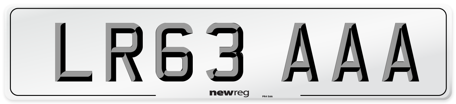 LR63 AAA Number Plate from New Reg